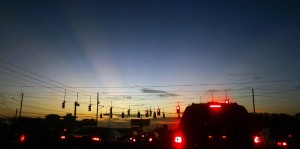 Crepuscular Rays WSW of Tampa FL